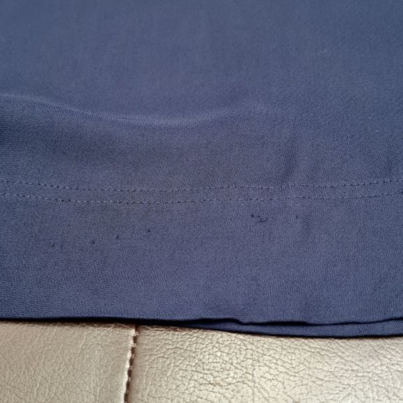 J. Crew Double Stripes Crepe Top Blouse Navy Womens Size 00 - Picture 14 of 16